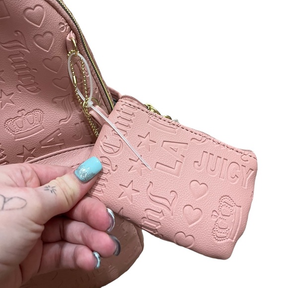 BNWT. JUICY COUTURE BLUSH WORD PLAY BACKPACK - Picture 3 of 13